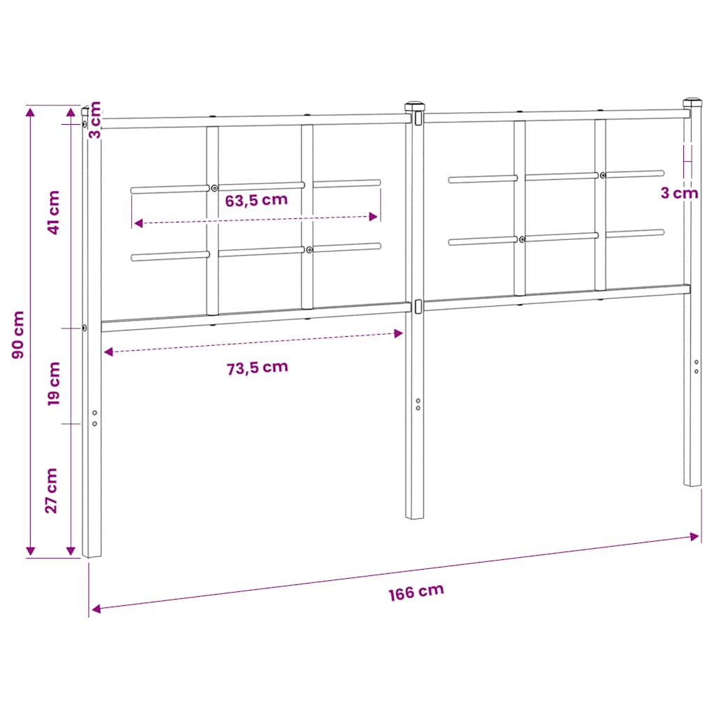 Vidaxl Metalowe Wezgłowie, Białe, 160 Cm