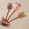 Yousheng Hair Stick 3D Mesh Yarn Rose Flower Decor Bun Hair Stick Easy To Wear Hair Organizer Clip Hair Styling