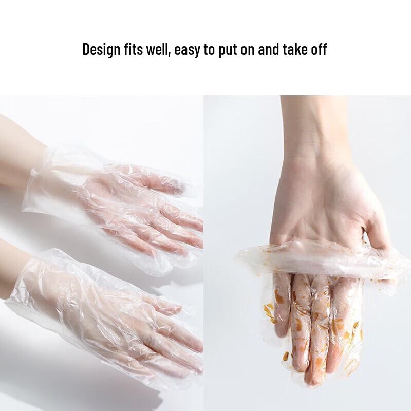 CHAHUA Disposable Food-Grade Thickened PE Gloves