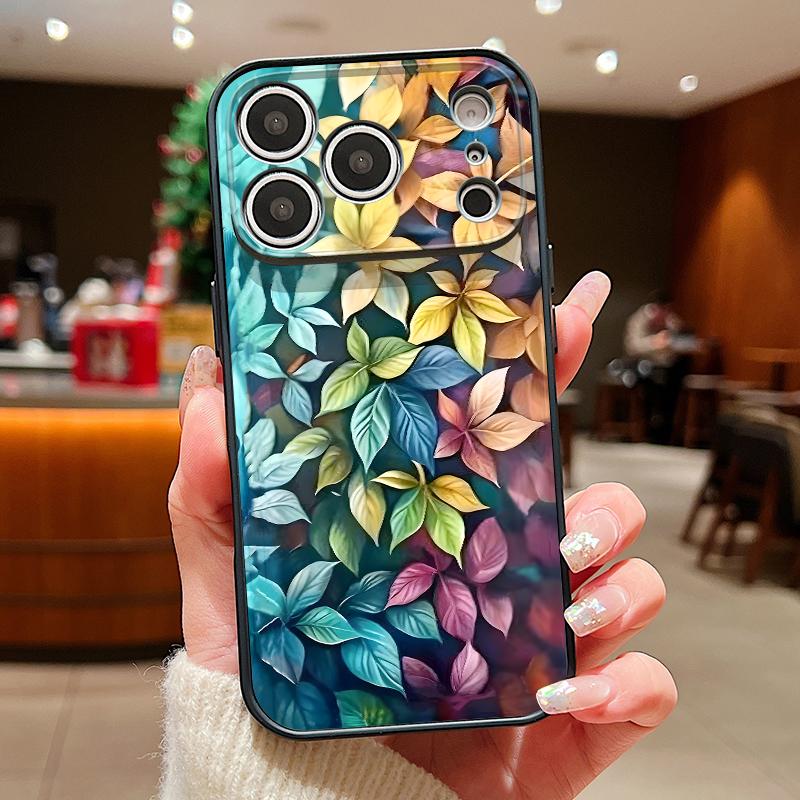 Flowers Leaves Print Case For iPhone 17 18 Pro Max Magnetic For Magsafe Hybrid Matte Cover For iPhone 16 15 14 13 Pro Max