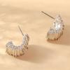 2PC Women's Fashion Geometric Wrinkle Earrings Zircon Accessories Suitable for Date, Party, Festival Gifts-1196