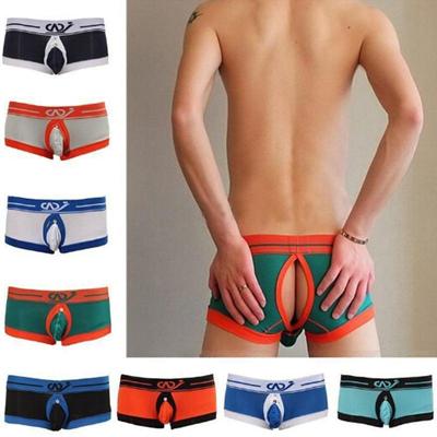 Sexy pánské boxerky Jock Strap G-string spodní prádlo s otvorem na zádech