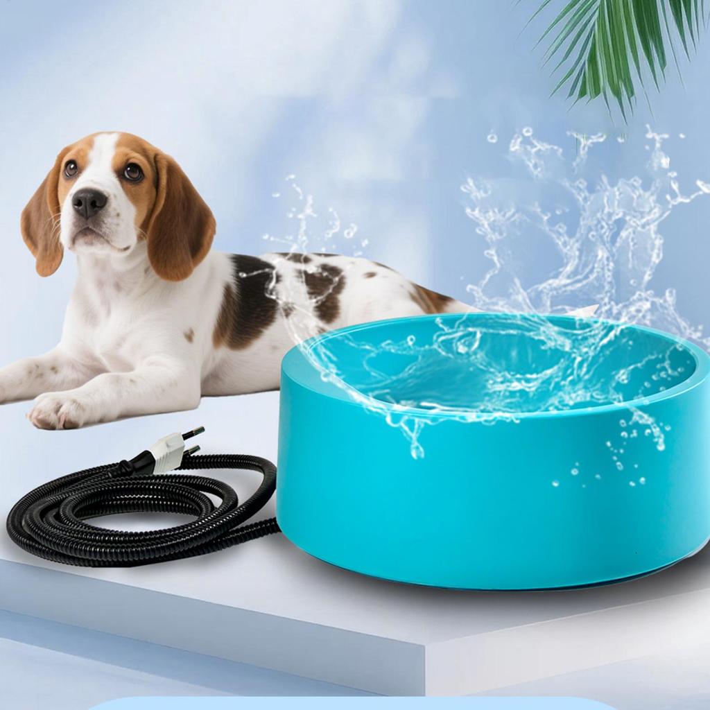 Plug-in Heated Water Bowl Anti-Freeze Pet & Livestock Drinker Farm Backyard Kennel Stable Use for Outdoor Winter Cats Dogs