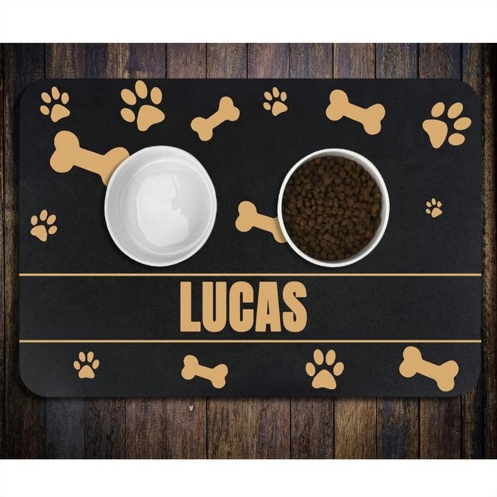 50*80 Quick Drying Diatomaceous Earth Pet Feeding Mat - Splash Proof, Absorbent, Easy To Clean, Suitable for Dogs and Cats, Washable