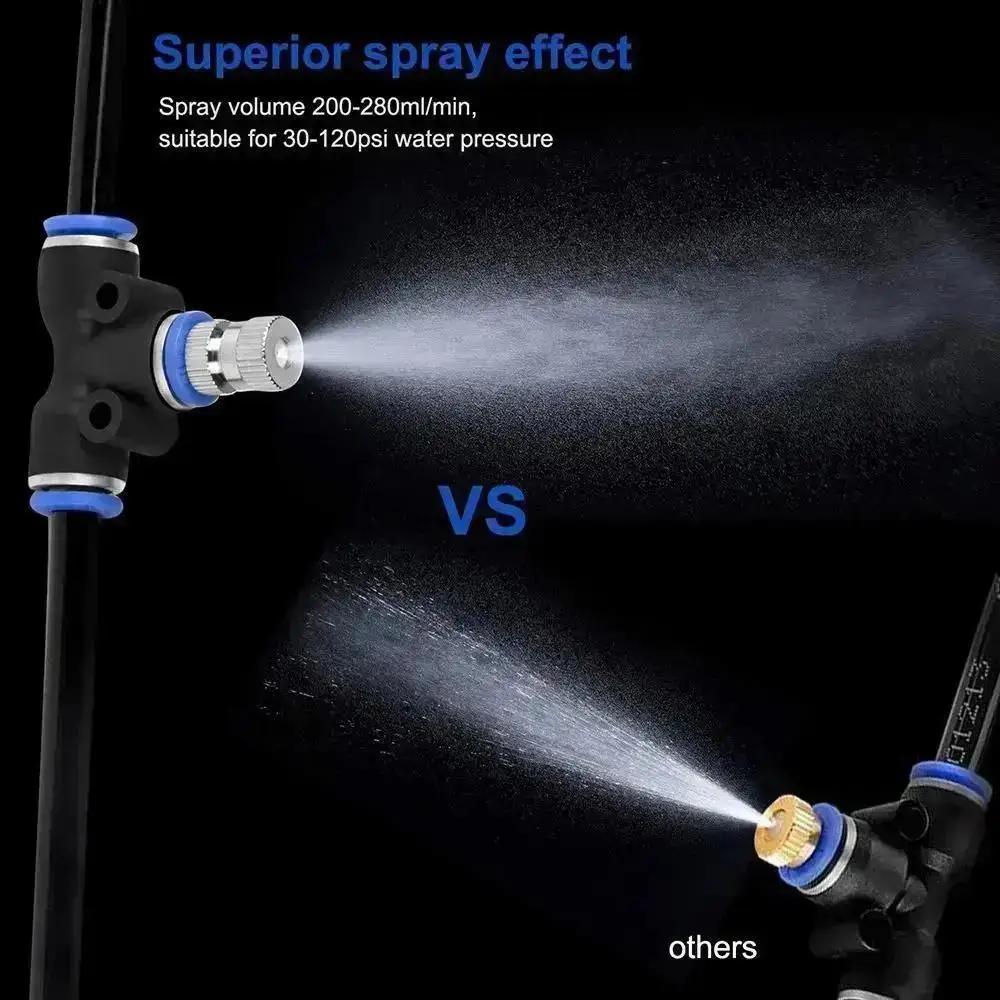 10/15/20M Outdoor Spray System Kit Greenhouse Garden Patio Plant Irrigation Lines With Nozzles Courtyard Garden View