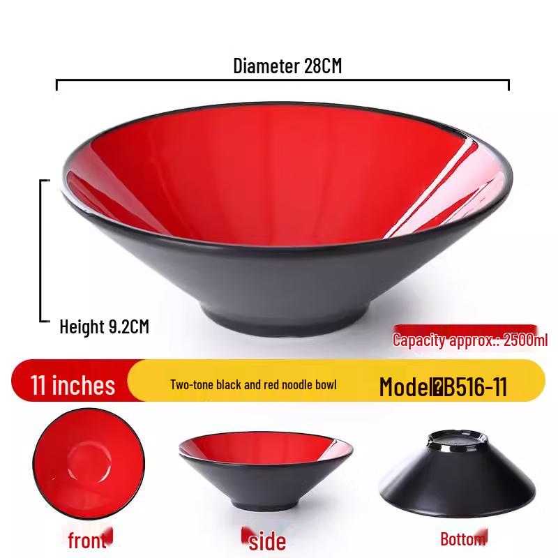 Melamine Conical Ramen Noodle Bowl