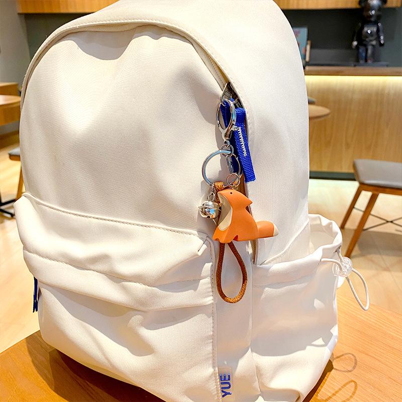 Graceful Minimalist Resin Animal Keychain Doll - Cute Bag Charm for Couples