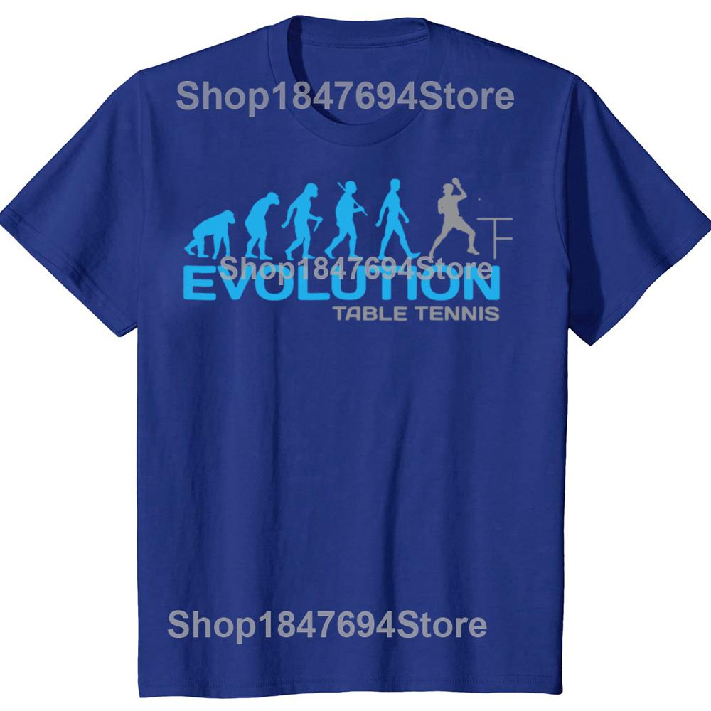 Funny Evolution Table Tennis Ping Pong Game Player T Shirts Graphic Cotton Streetwear Short Sleeve Birthday Gifts Summer T-shirt