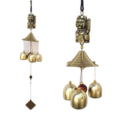 Vintage Alloy Wind Chime Decoration , Metal Bell Pendant