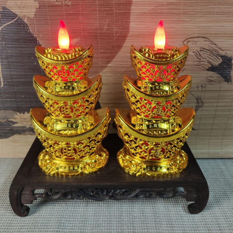 LED Electronic Candle Lamp for Buddhist Altar and Temple: Wealth-Attracting, Eternal Offering To Buddha and Guan Yu.