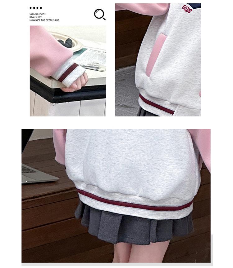 Girls' Stylish Spring & Autumn 2025 Baseball Jackets for Middle & Large Kids