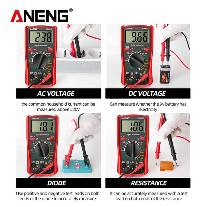ANENG DM850 Automatic Digital Multimeter Professional Multimetro AC/DC Votage Tester 1999 Counts Ohm Ammeter Electric Tools