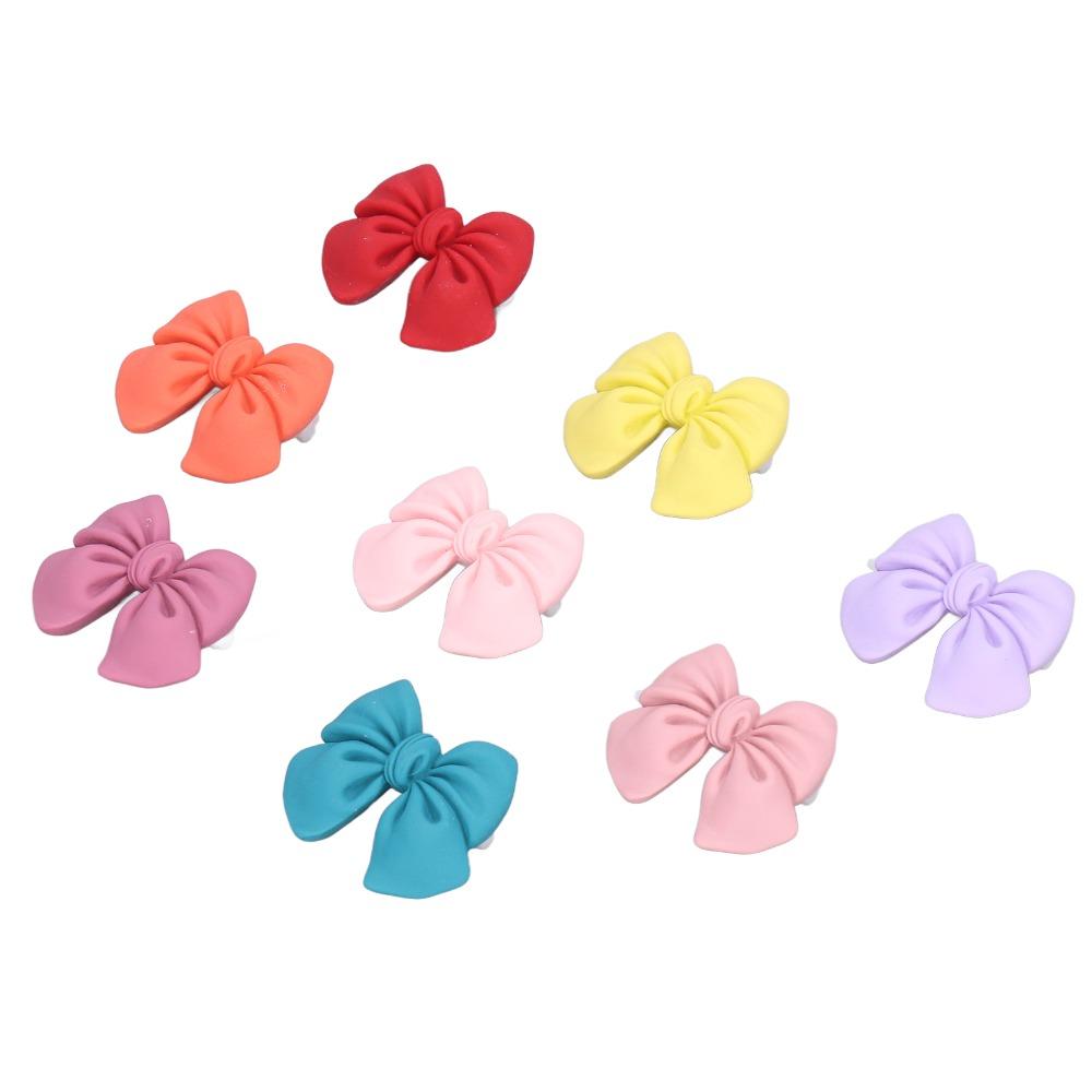 16pcs Soft Fabric Dog Bow Tie Mini Size Pet Bow Clip Cute Look Pet Hair Clip Small Pet