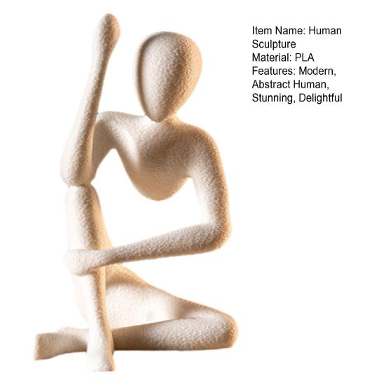 Abstract Human Sculpture 3D Printed Modern Test Tube Vase Holder for Fresh Dried Flowers Minimalist Desktop Figurine for Home Shelf Desk Living Room