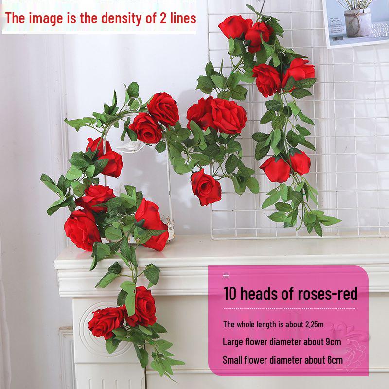 Artificial Rose Vine Hanging Basket and Arch Decoration