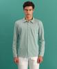 PANICALE Mint Slim Fit Dyed Cotton Shirt