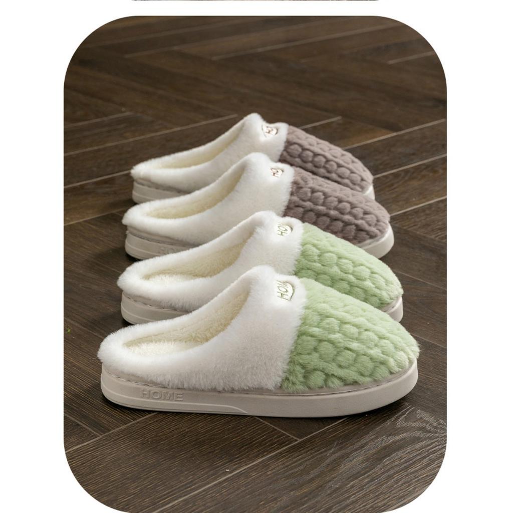 Cotton Slippers for Women in Winter, Anti Slip and Warm for Indoor Use, and Home Fur Slippers for Women