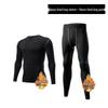 Herren Schnelltrocknende Fleecegefütterte Sport-Tights und Oberteil Set für Herbst/Winter