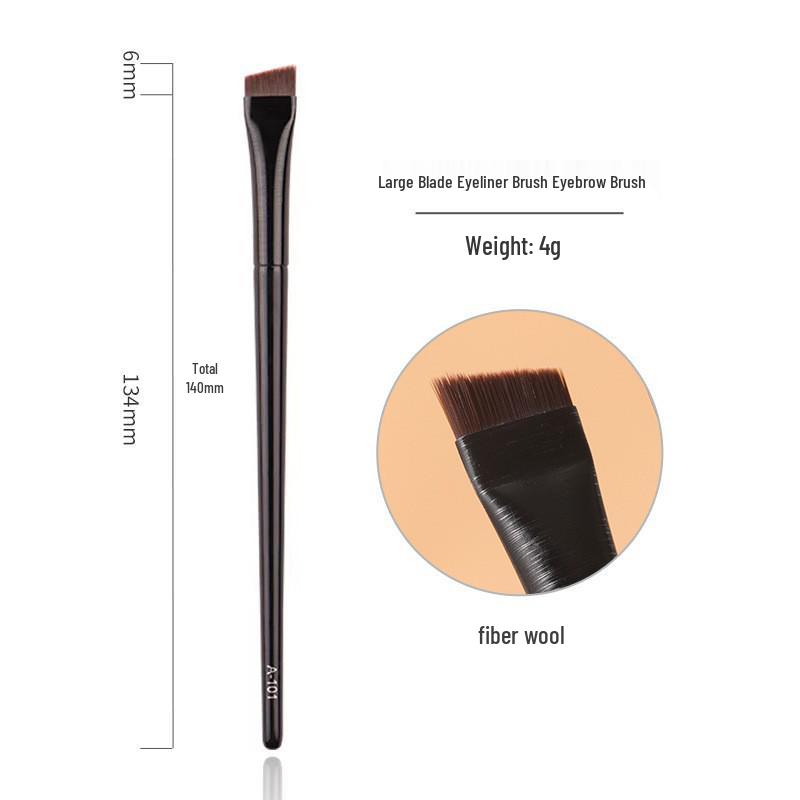 Precision Angled Sickle Eyeliner & Brow Brush for Detail and Under-eye Shadow