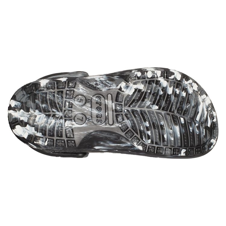 Crocs Módní venkovní EVA pantofle s mramorovým vzorem Unisex obuv Černá 206935-066