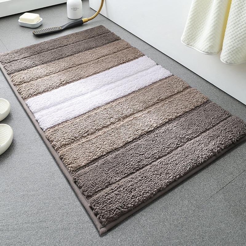 Thickened U-Shaped Non-Slip Absorbent Toilet Mat - Dirt-Resistant Bathroom and Bedside Carpet