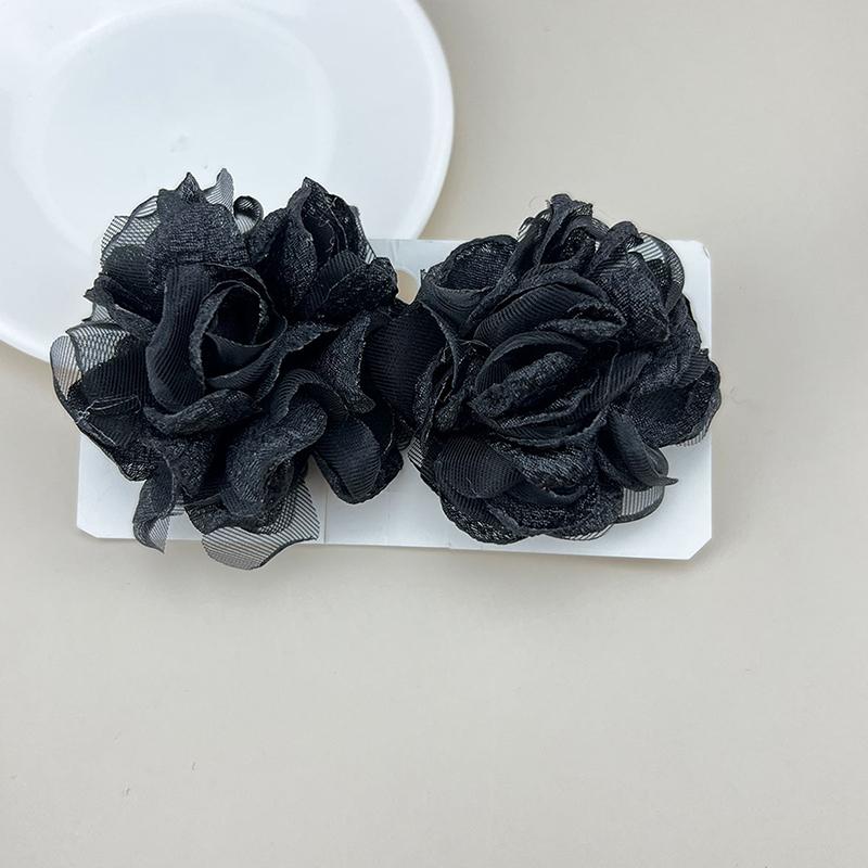 Übertriebene Große Stoffblumen Ohrstecker Für Damen Elegante Blütenblatt-Ohrringe Trendiger Schmuck Wed-Accessoires