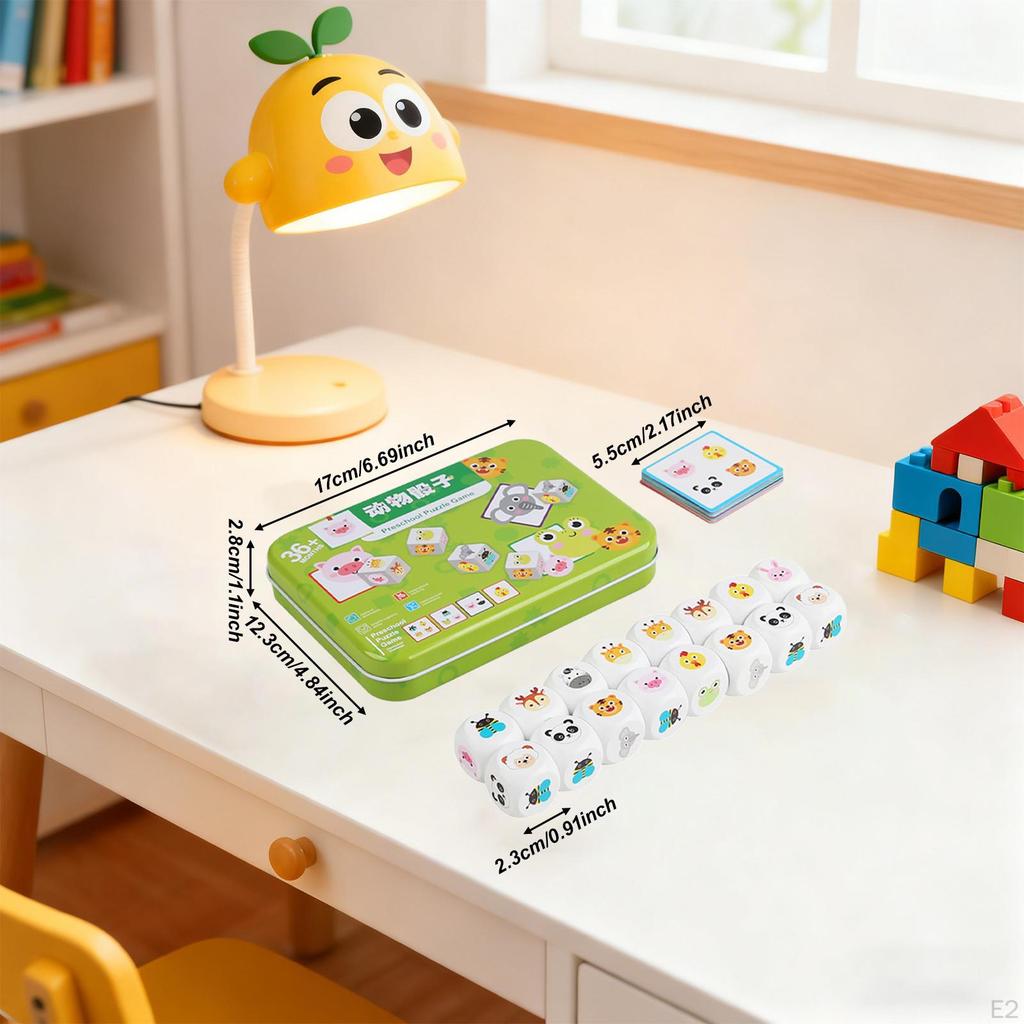 Kids Dice Game Educational Toy Cognitive Early Learning Portable Pattern Recognition Thinking
