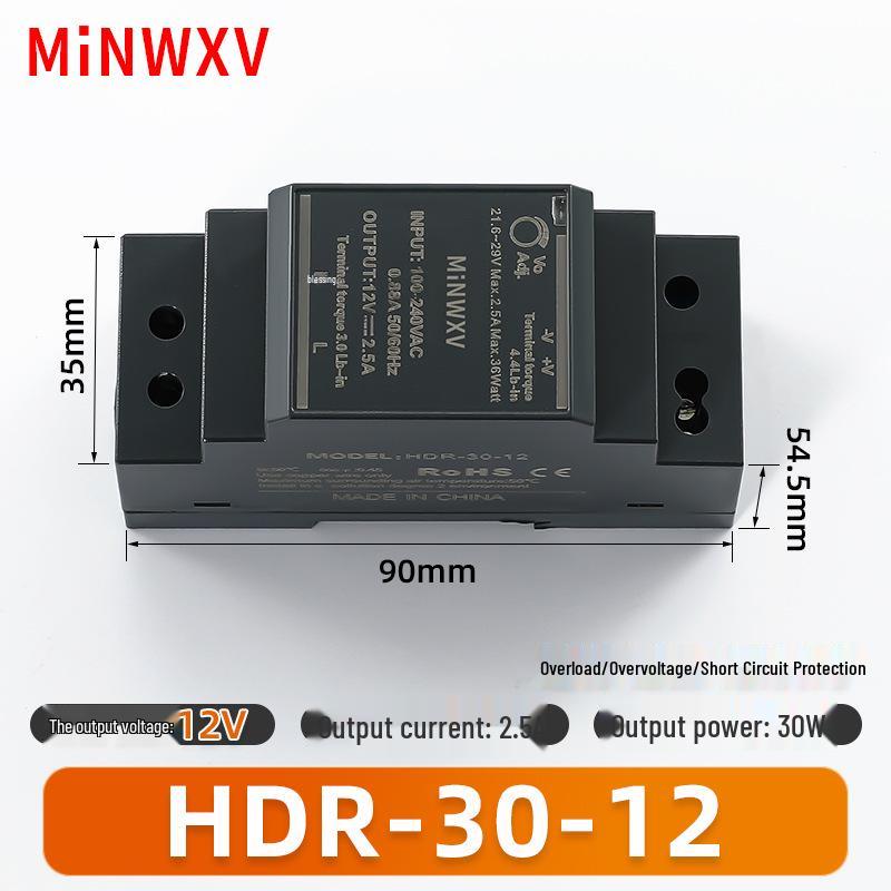 HDR Industrial DC Transformer 12V/24V 15-100W High-Power Switch Mode Power Supply