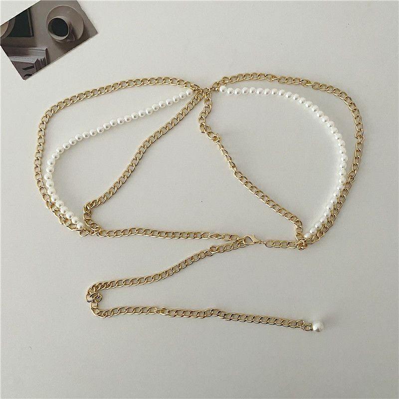 Pearl Fashionable Retro Waist Chain For Women Great For Summer Dresses And Attire Stylish
