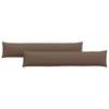 Sofa Cushions 2 Pcs Brown 200 X 40 Cm Fabric
