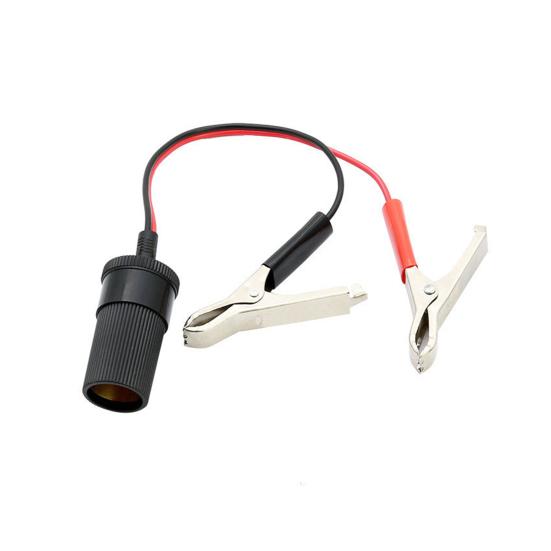 

12V Car Charger Battery Terminal Clamp Clip Extension Cord Smoke Igniter Adapter Cable for Truck Trailer Motorcycle Outdoor Power Source Charging чёрный