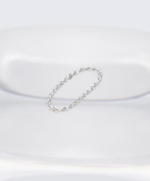 Bonbeau Gemma Twist Silver Chain Ring 925 Daily Ring (Type B)