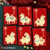 6 Stück Kreative Frühlingsfest Rote Umschläge 2026 Chinesisches Pferdejahr Rote Umschläge Traditionelle Glücksgeldbeutel Neujahrsgeschenke