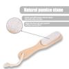 Foot File Dead Skin Callus Removing Pumice Stone Foot Pedicure Tool with Wooden Handle
