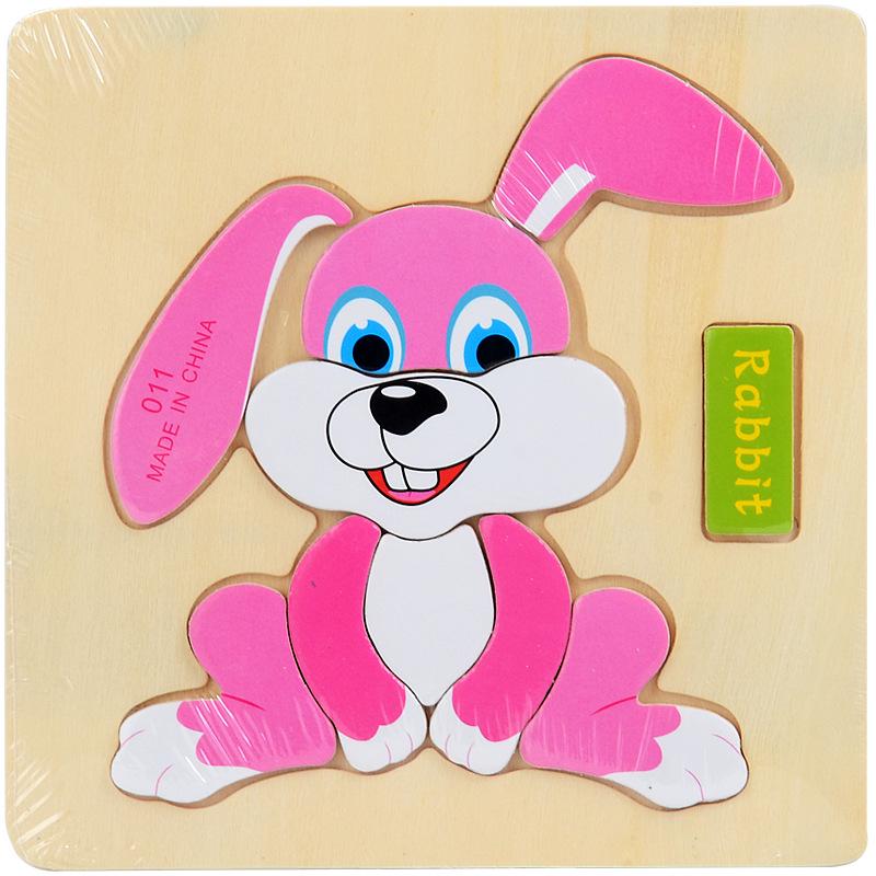Hot Sale 9 Slice Kids Puzzle Toy Animals And Vehicle Wooden Puzzles Jigsaw Educational Baby Learning Toys For Children Gift
