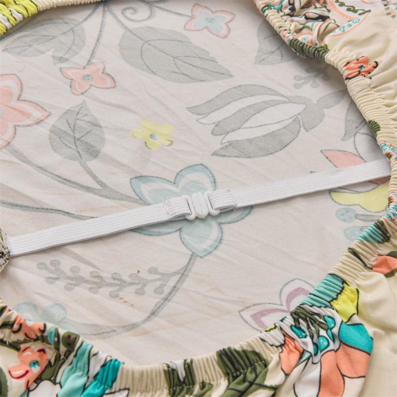 Flowers Printed Dining Chair Seat Cover Stretch Spandex Chair Covers Elastic Chair Slipcovers for Home Banquet Office Hotel
