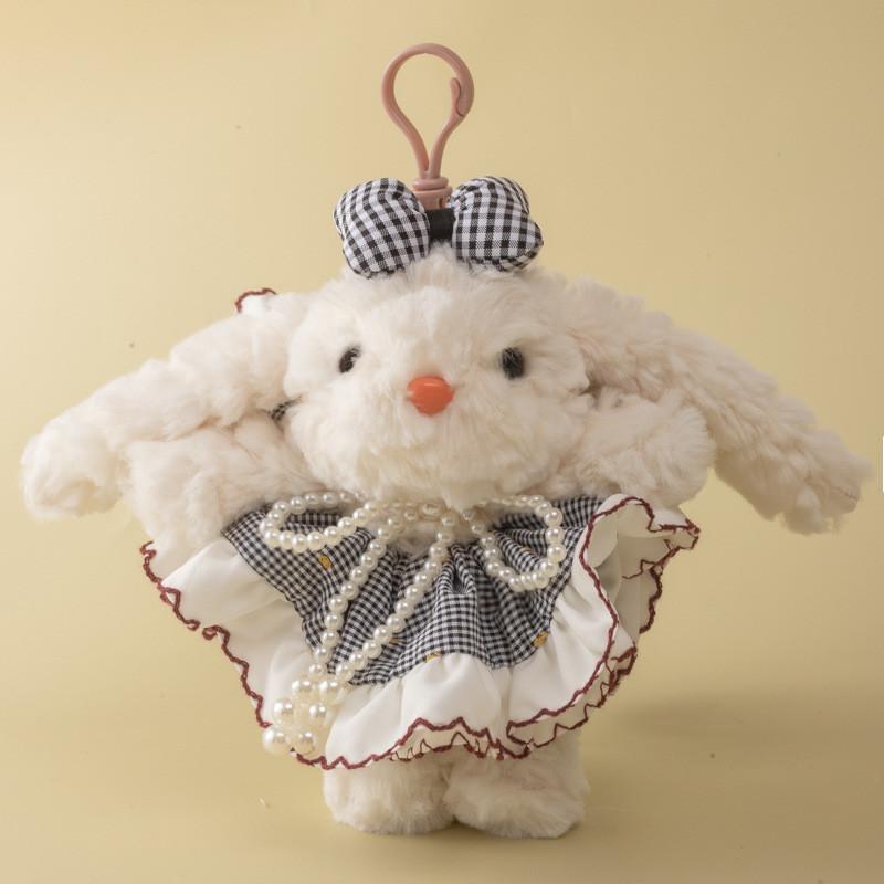 Cute Plush Bunny Bag Charm With Long Fur Material For Couples Gift