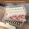 Frozen Dumpling and Wonton Freezer Box with Freshness Seal and Hanging Rack