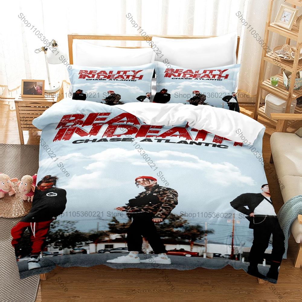 Vintage Smoke Chase Atlantic Group Poster HD Print 3 Piece Bedding Set Duvet Cover + 2 Pillowcases Dark Pop Music Lovers Gift