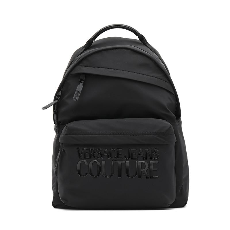

Versace Jeans Couture Solid Color Logo Print Backpack Men Backpacks Black 74YA4B90-ZS394-899 Black