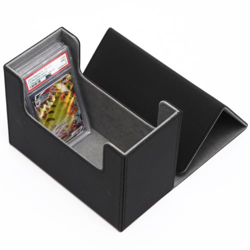 

Кейс для хранения PSA Cospys, Коробка для хранения карт с магнитной застежкой, для аутентифицированных предметов (Черный x Серый, для PSA)