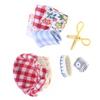 Doll House Miniature Sewing Set Includes Fabric Basket Sewing Tool For Kids Creative Pretend Play and Fine Motor Skill