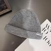 Letter Ntrx Trendy Pattern Solid Color Knitted Cap For Cold Weather Fashion