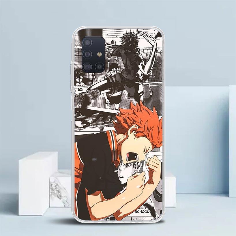 Haikyuu Oya Volleyball Anime Soft Cover for Samsung Galaxy A12 A22 A32 A52 A72 A02S Phone Case Note 20 Ultra 10 S10 Plus A51 A71