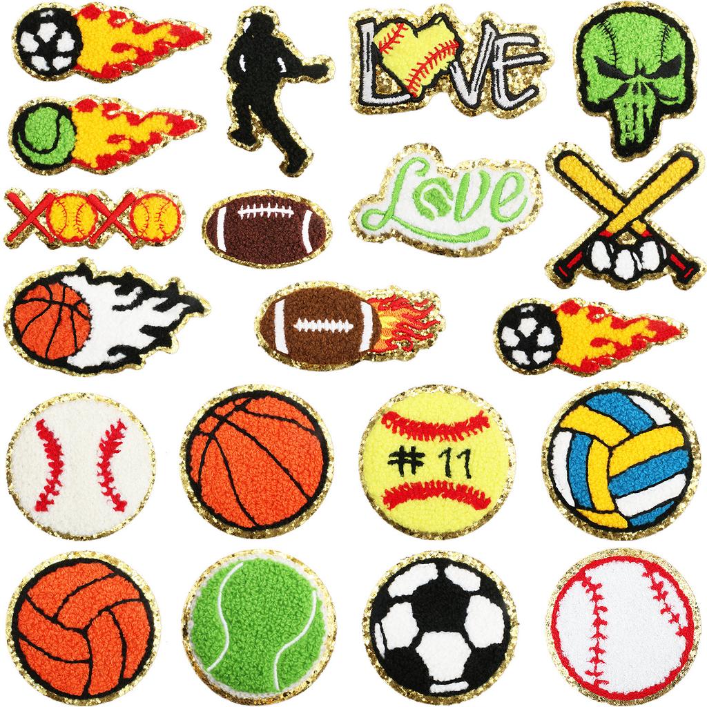 Chenier Football Embroidery Cloth Sticker Children'S Bag Decoration Towel Embroidery Volleyball Patch Sticker Computer Embroidery Stamp Ironing