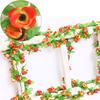 2Pcs Artficial Small Rose Flower Hanging Vine Plant Decoration for Wedding