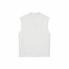 adidas half-high neck pullover sleeveless sports vest, unisex, light gray