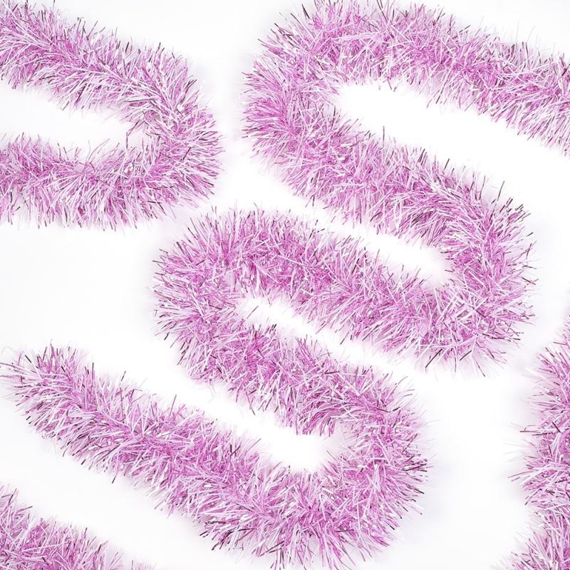 Valentine's Day 2m Artificial Sparkling Flower Wreath Metal Wire Flower Heart-Shaped Hanging Decoration DIY Party Wedding Decor