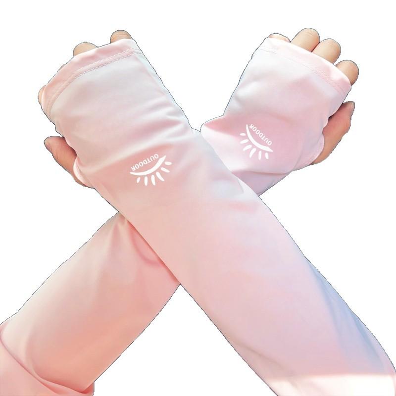 Summer Ice Sleeve Driving Sunscreen Thin Ice Silk Loose Women's Gloves Women's Cycling UV Protection Ice Sleeve Arm Protector