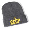 Russian CCCP Embroidery Cotton Casual Beanies for Unisex Women Knitted Winter Hat Solid Color Hip-hop Skullies Hat Unisex Cap